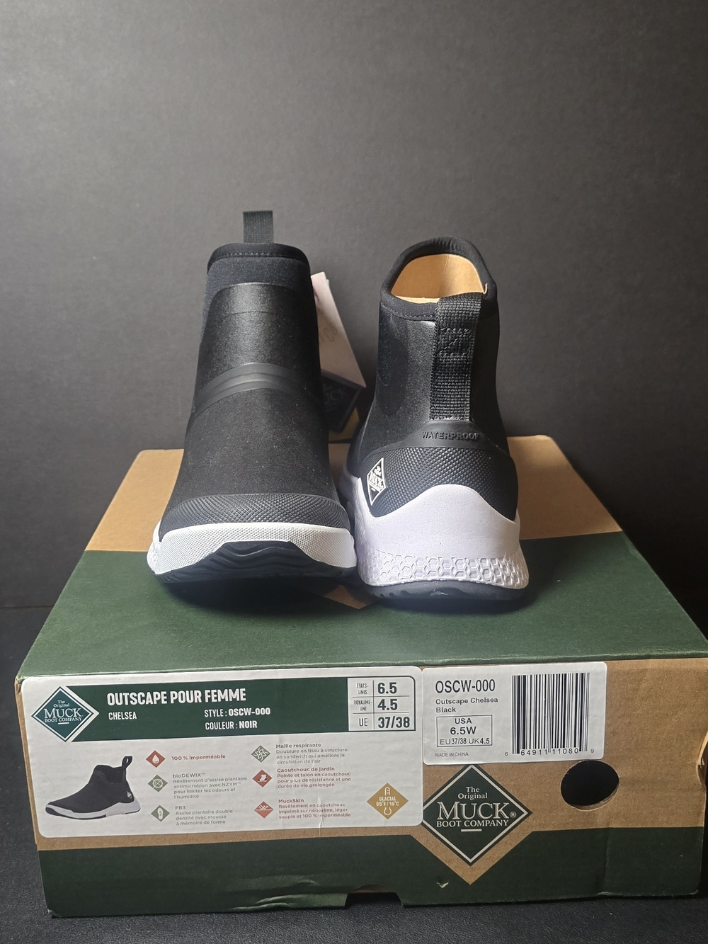 Outscape Chelsea Waterproof Men’s Black Ankle Boots - Picture 3 of 3